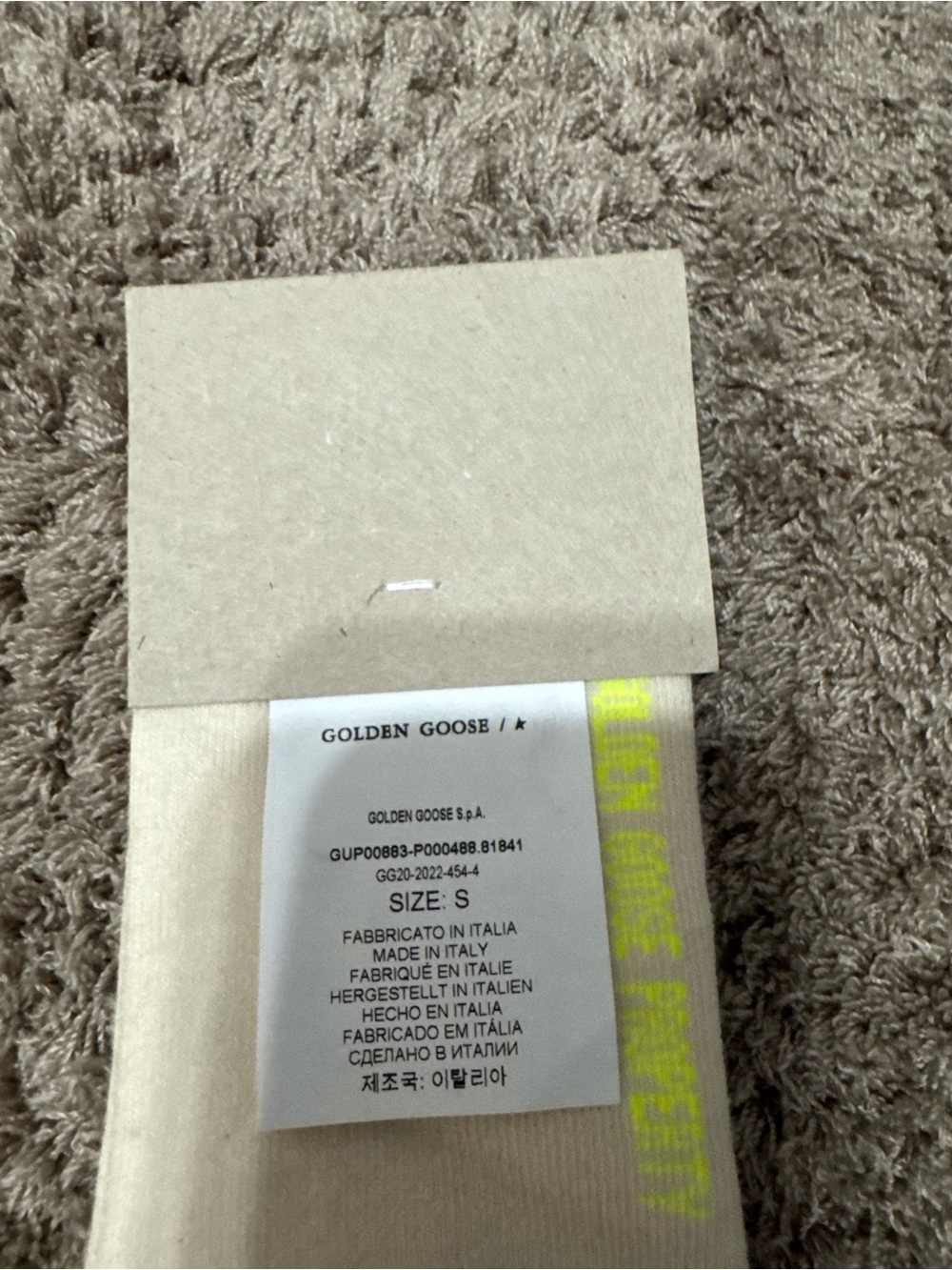 Golden goose socks in aged white with multicolor - Picture 4 of 4